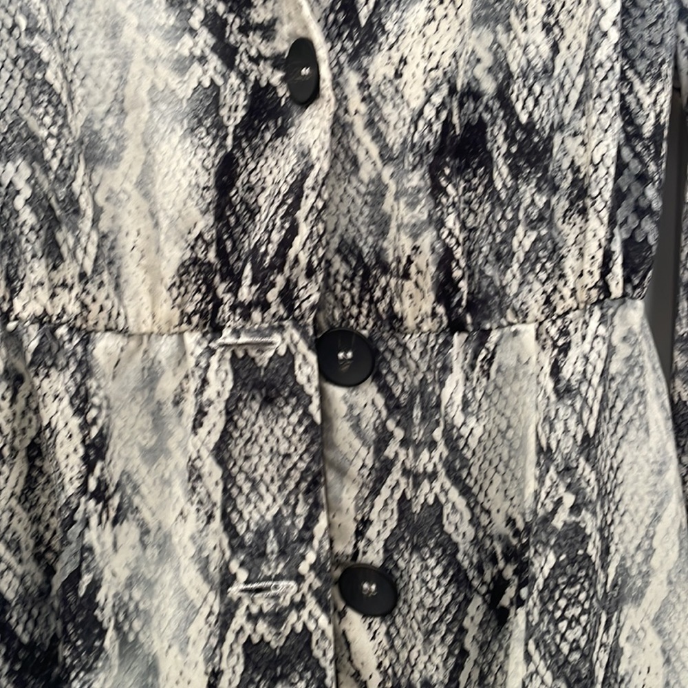 Zara snake print Mini Button Dress Sz Small - Picture 4 of 6